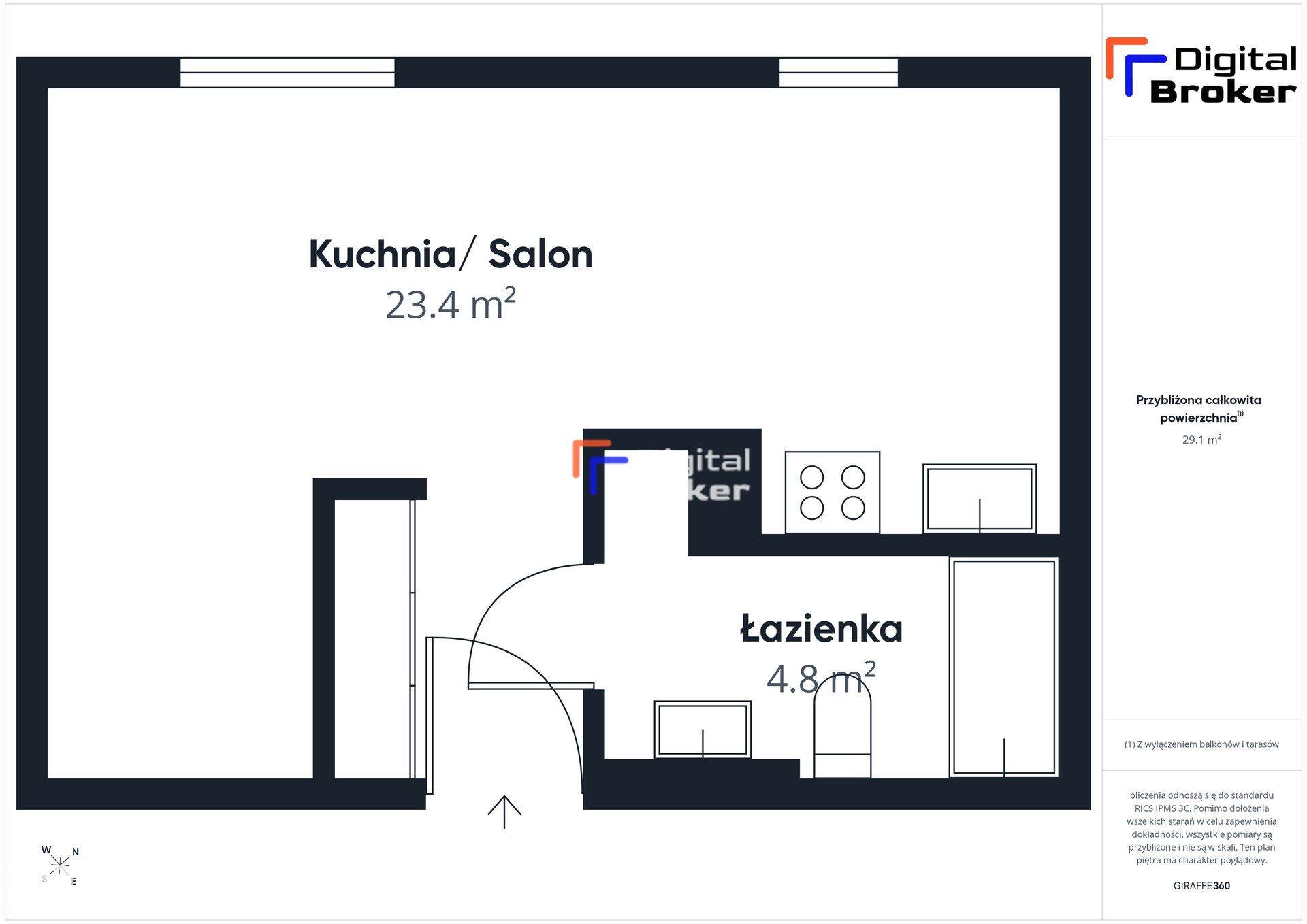 Kawalerka 30 m² ze strefą sypialną | Warsaw Apartments | Mokotów - zdjęcie 8