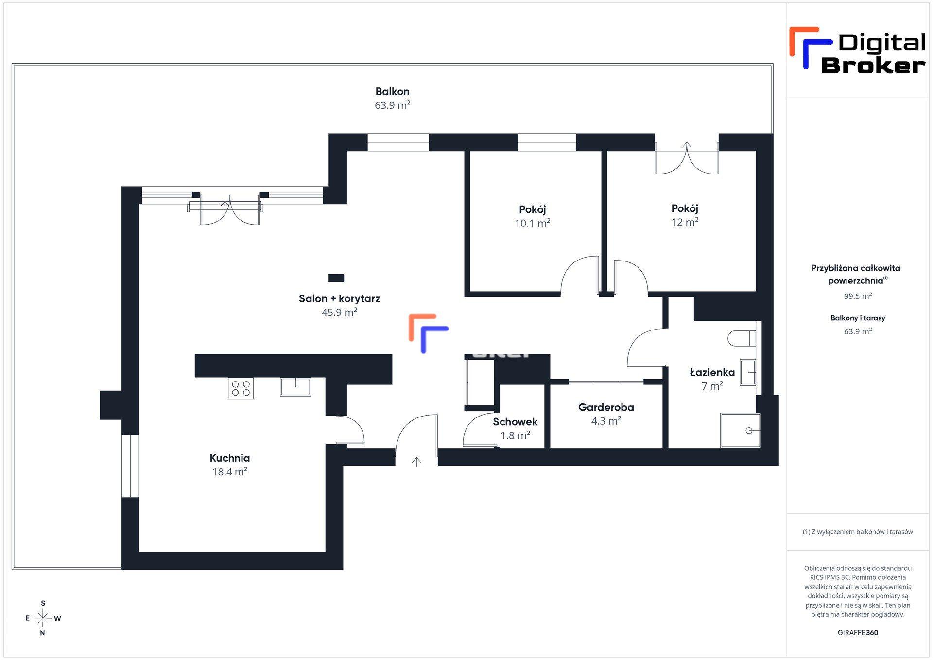 3 pokoje - 100m2 - taras 70m2 - zdjęcie 19