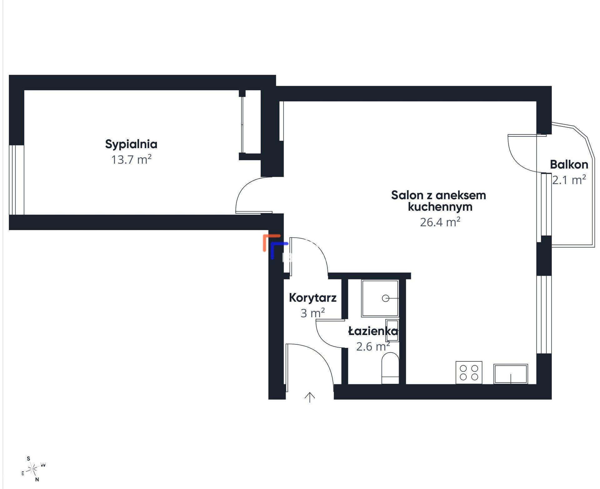 2 Pokoje / Dwustronne / Balkon / Obok Park im. Legionów - zdjęcie 17