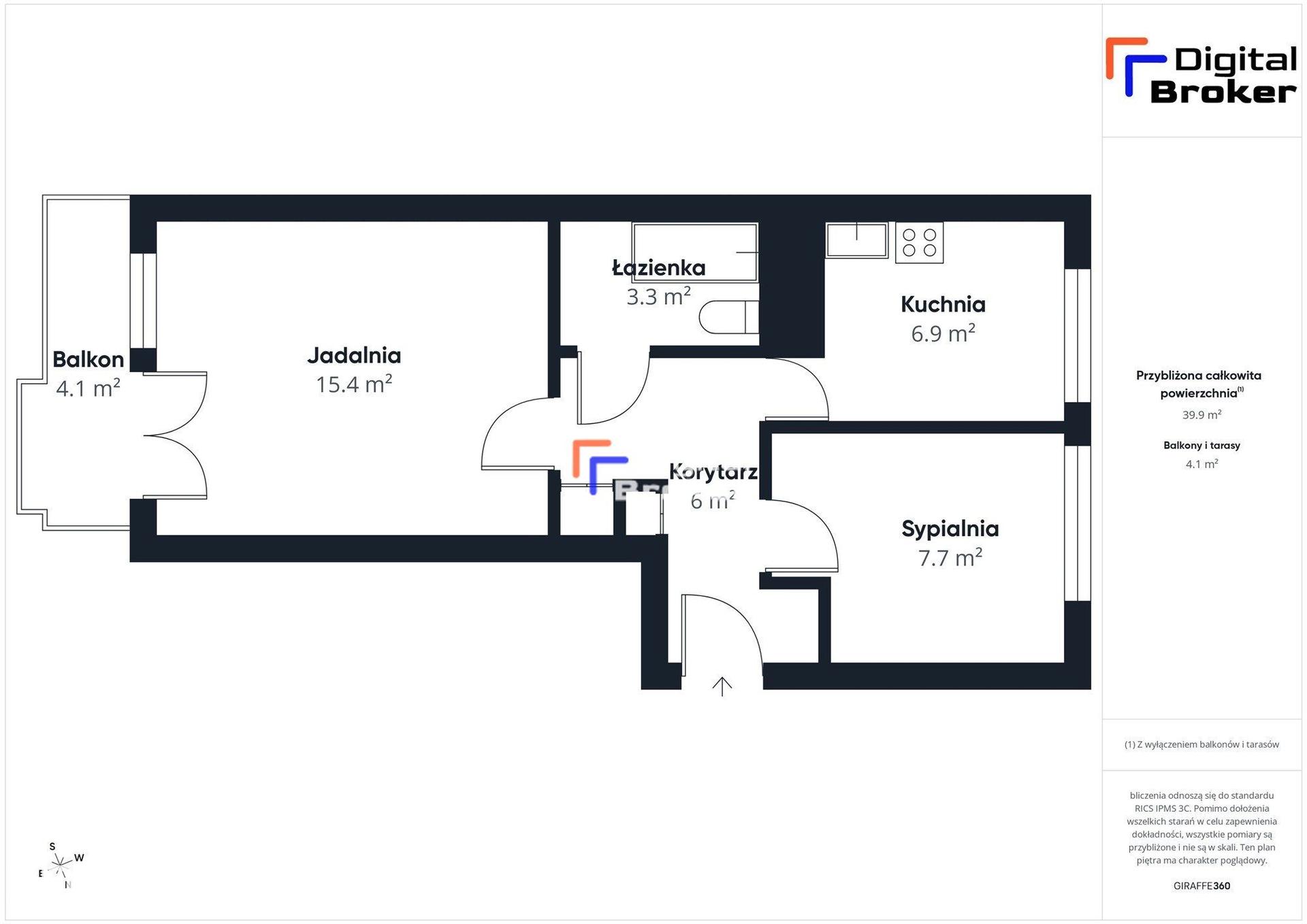 Na Stoku - Ciche - 40,1m2 - 2 pok - balkon - piwnica - zdjęcie 14