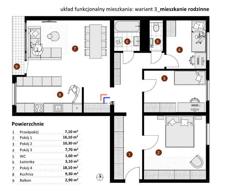 Brynów | 4 pokoje | balkon | klimatyzacja | winda - zdjęcie 15