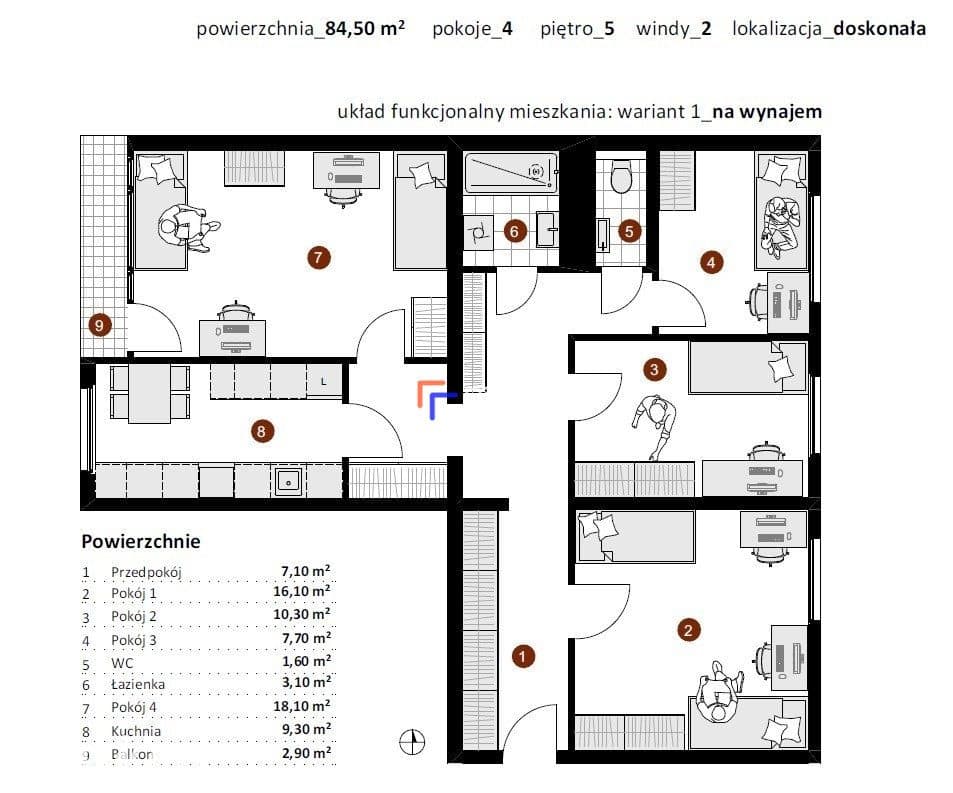 Brynów | 4 pokoje | balkon | klimatyzacja | winda - zdjęcie 16