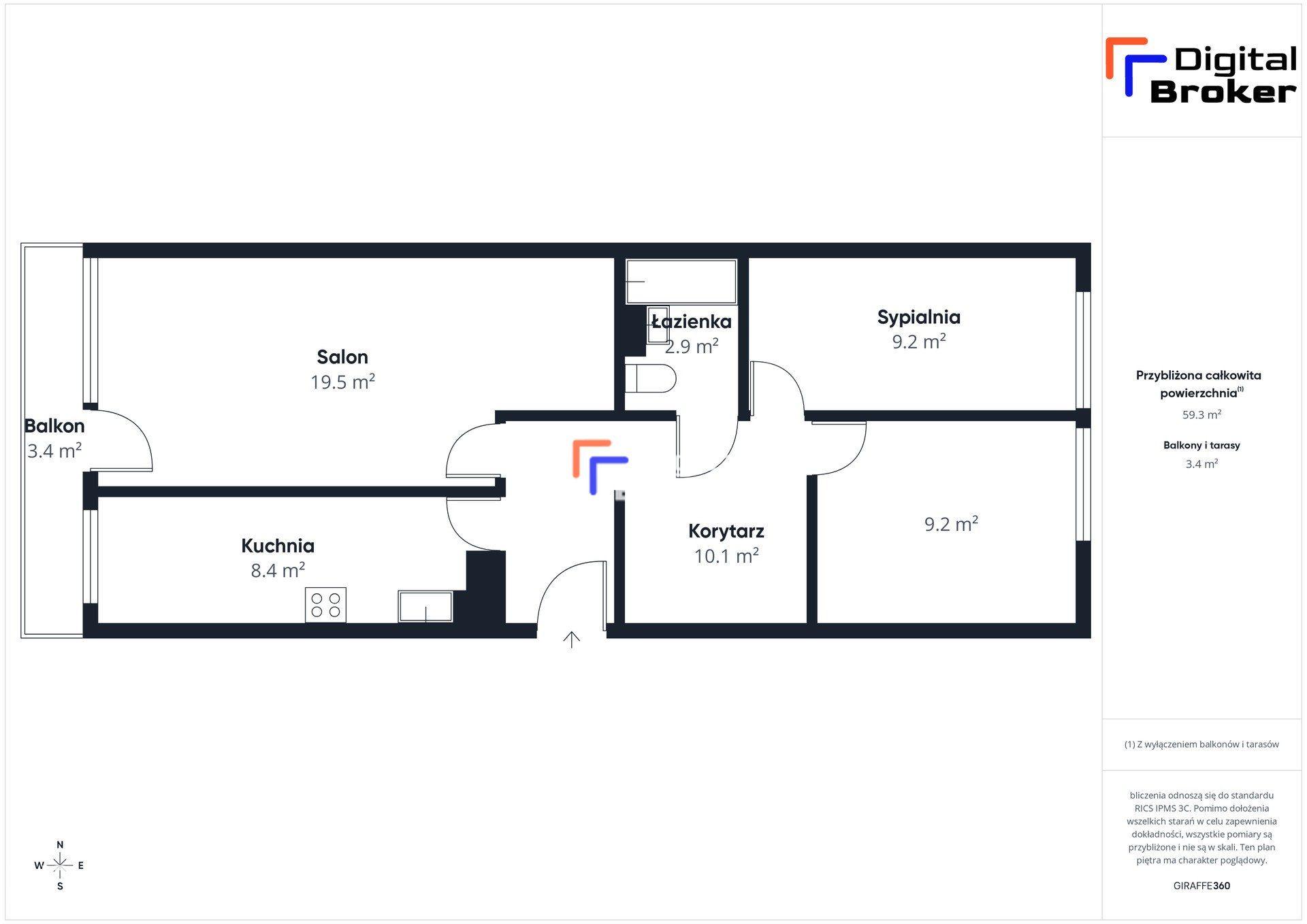 3 pok. - Własność z KW - Balkon - Piwnica - Parking - zdjęcie 18