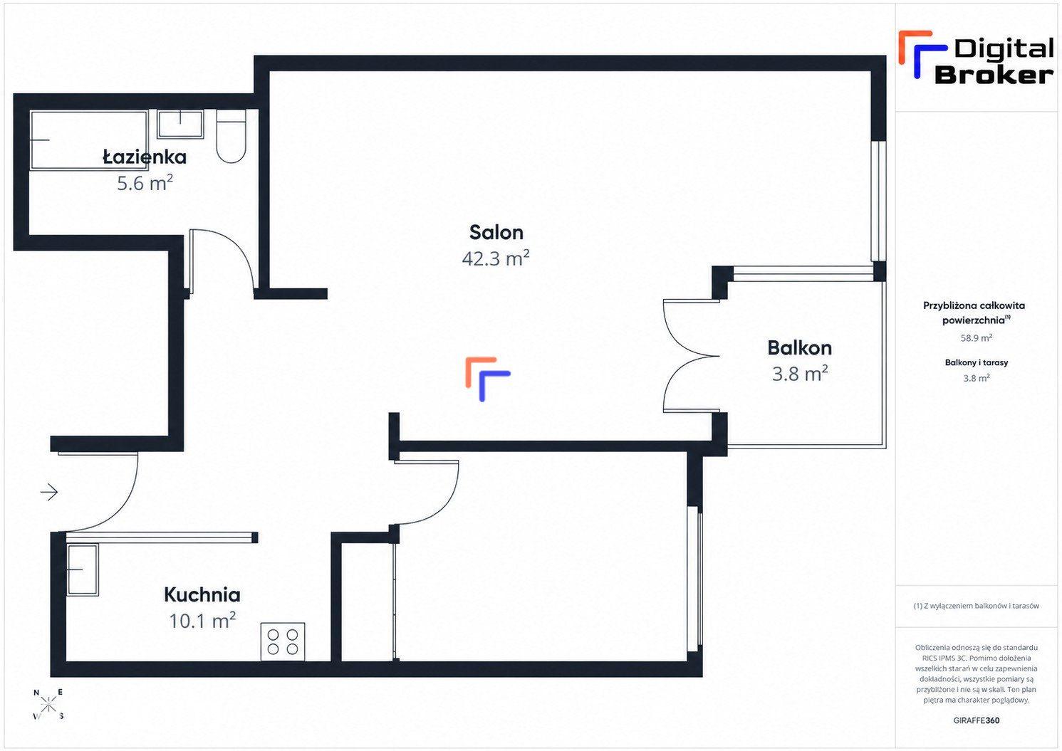 Mokotów | 61 m² | 8. p.| Widok na Tor Służew | 2005 rok | 0% Prowizji - zdjęcie 19
