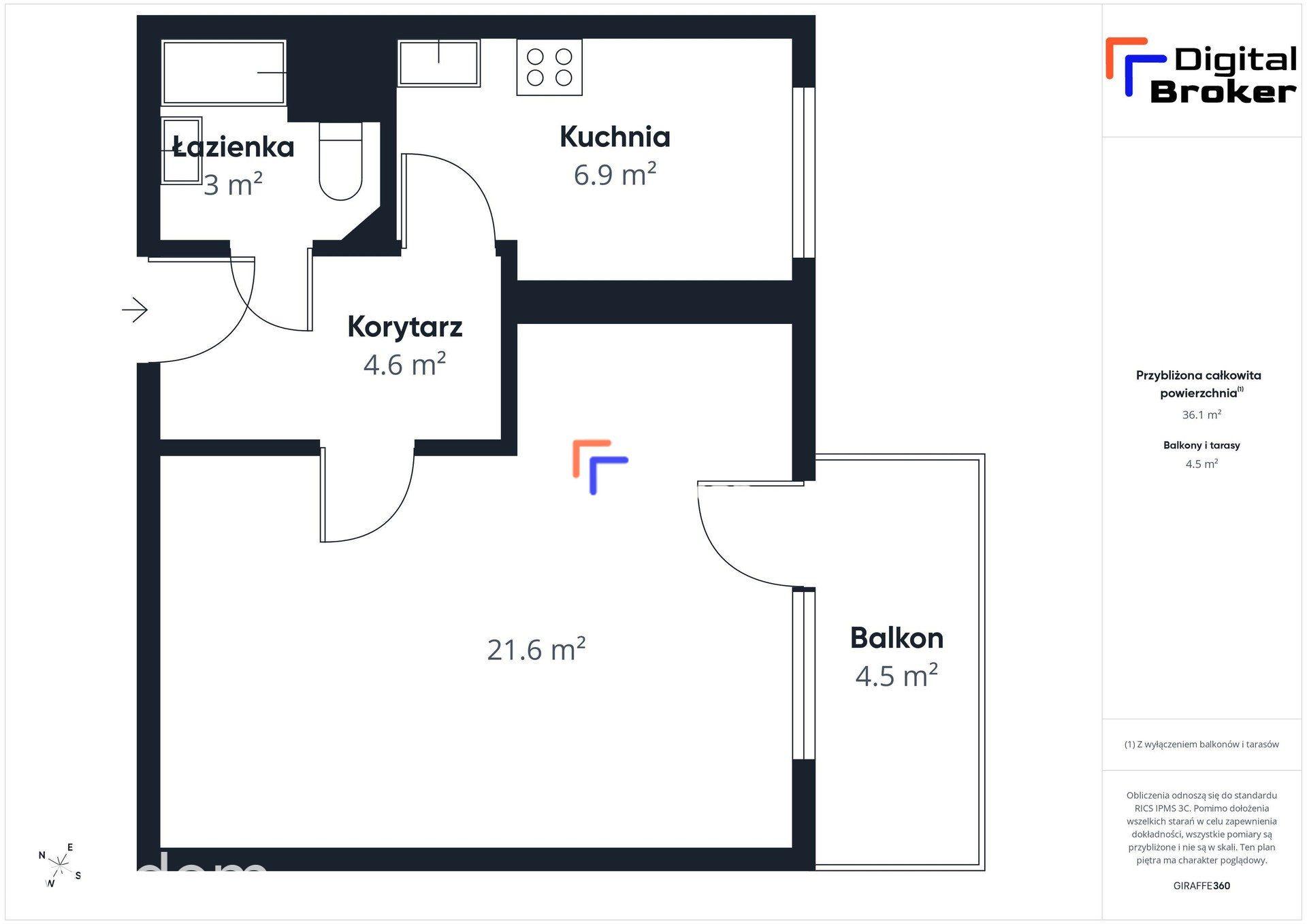Szpinalskiego 2 | 36 m² | Do remontu | Duży balkon - zdjęcie 16