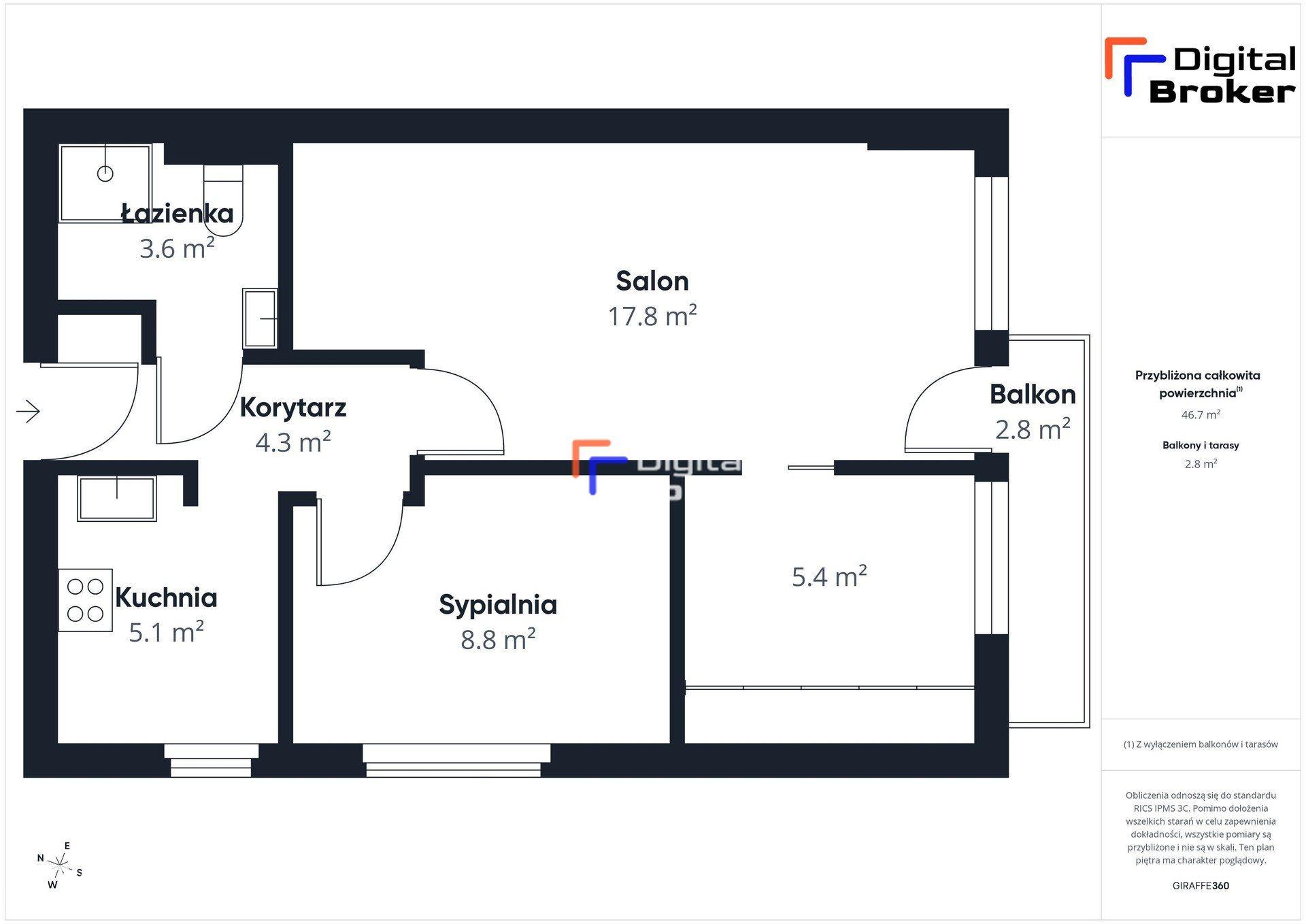 47 m² | ul. P. Tadeusza 4 | do wejścia | balkon | - zdjęcie 19