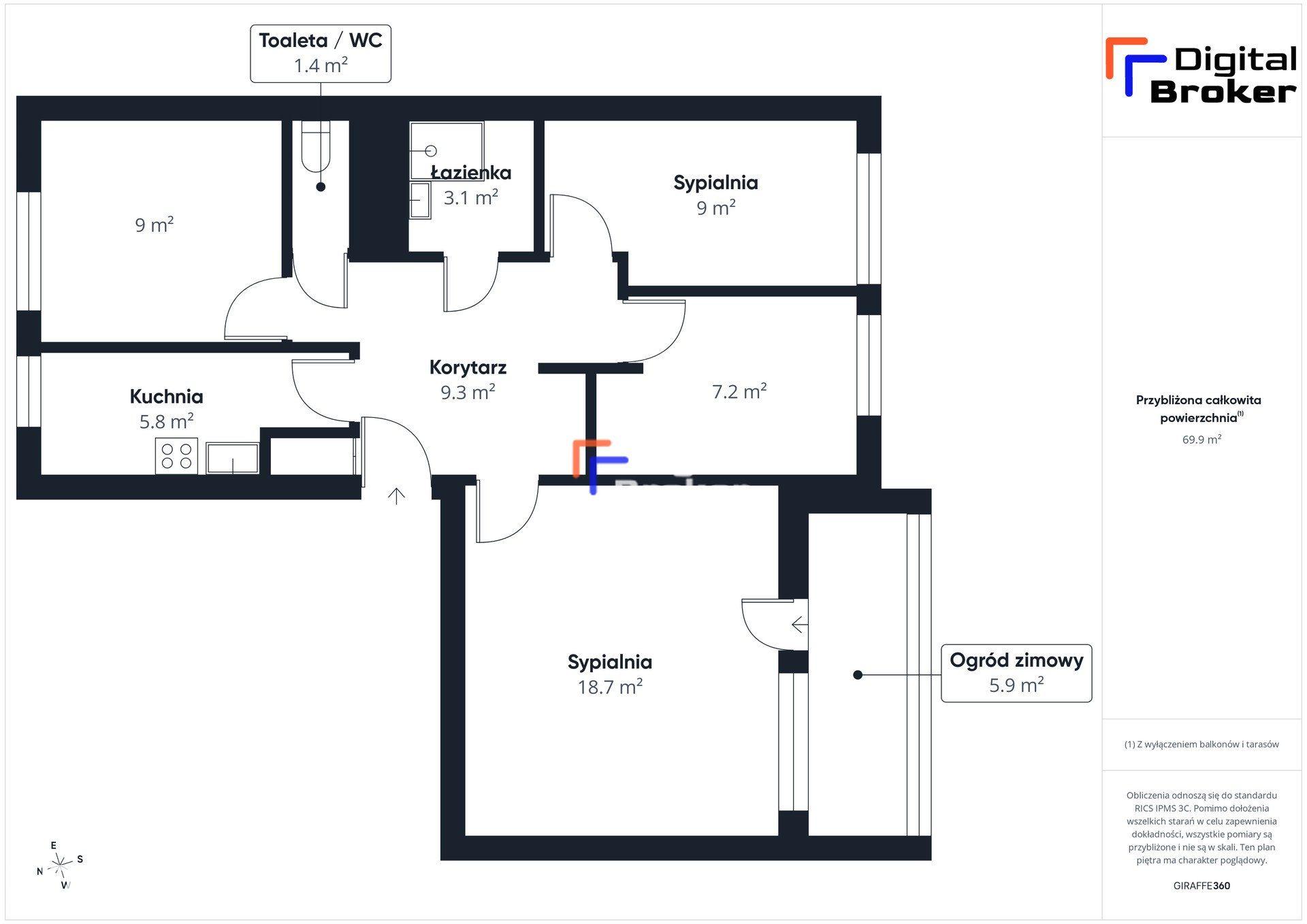 4 pokoje z potencjałem | 67 m² | osobna kuchnia | balkon | Kraków - zdjęcie 14