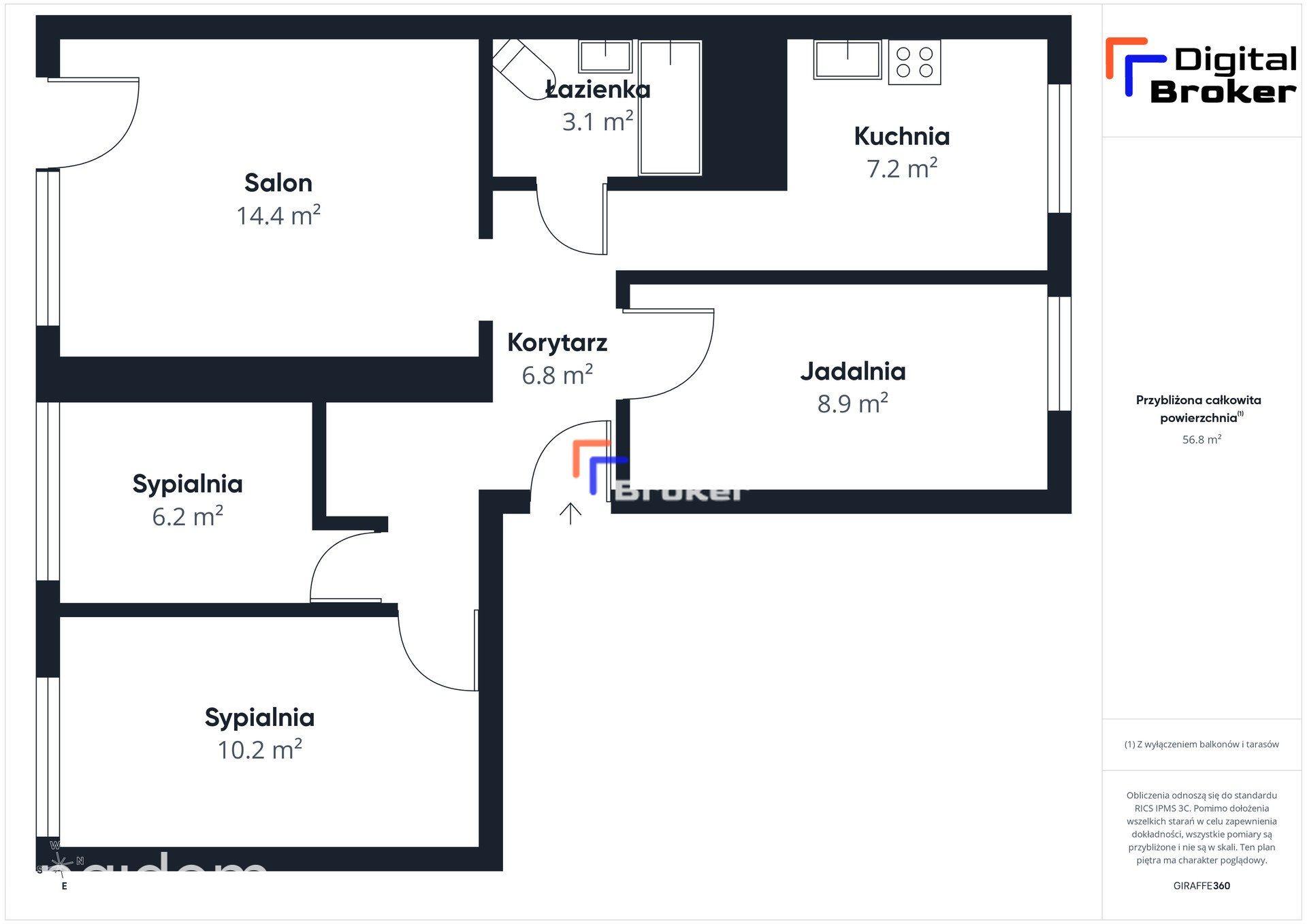 4 pokoje w Poznaniu | 58 m² | 435 000 zł | balkon | Głuszyna - zdjęcie 11