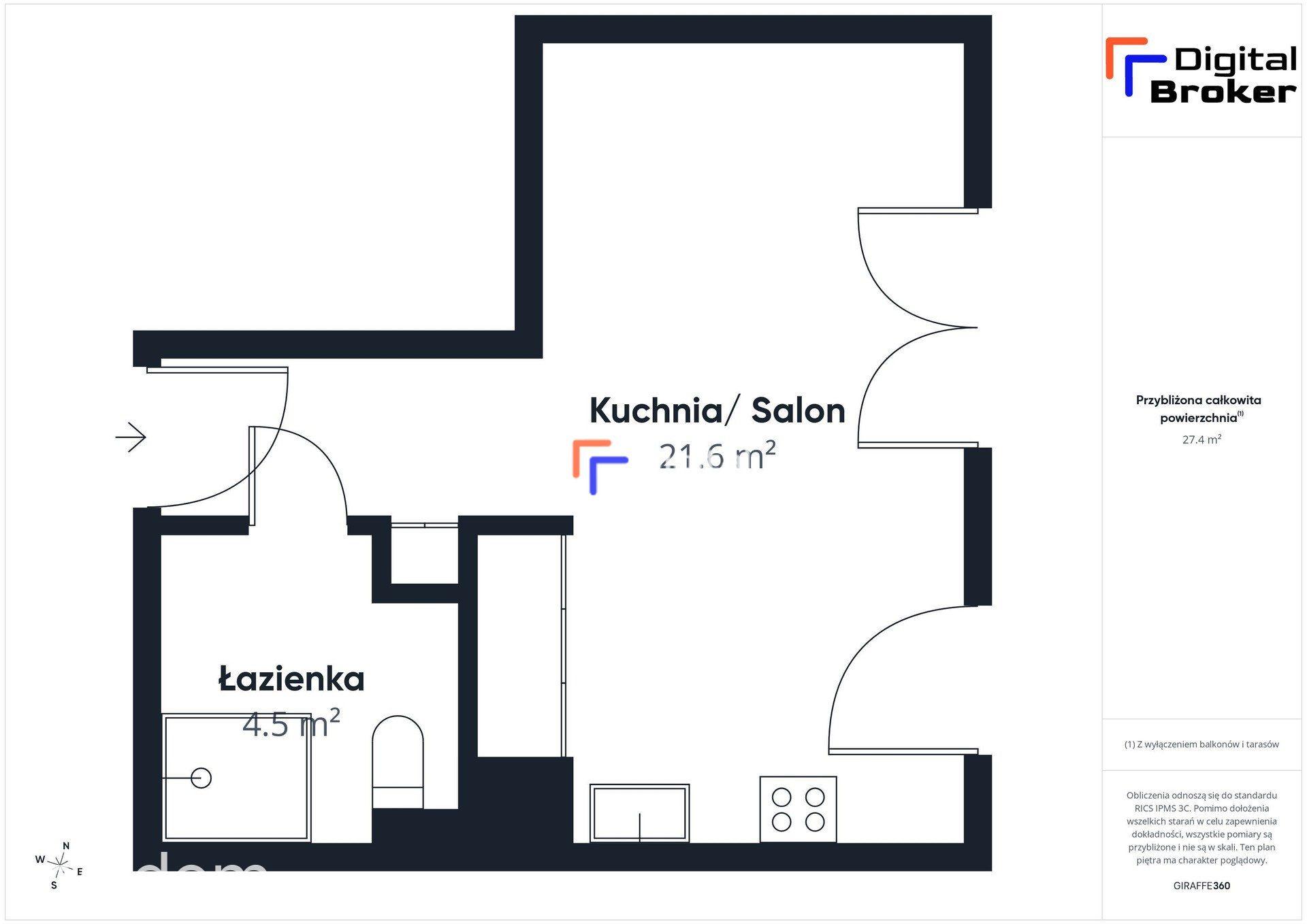Wykończona kawalerka z ogródkiem | Jemiołuszki | 27,5 m² - zdjęcie 21