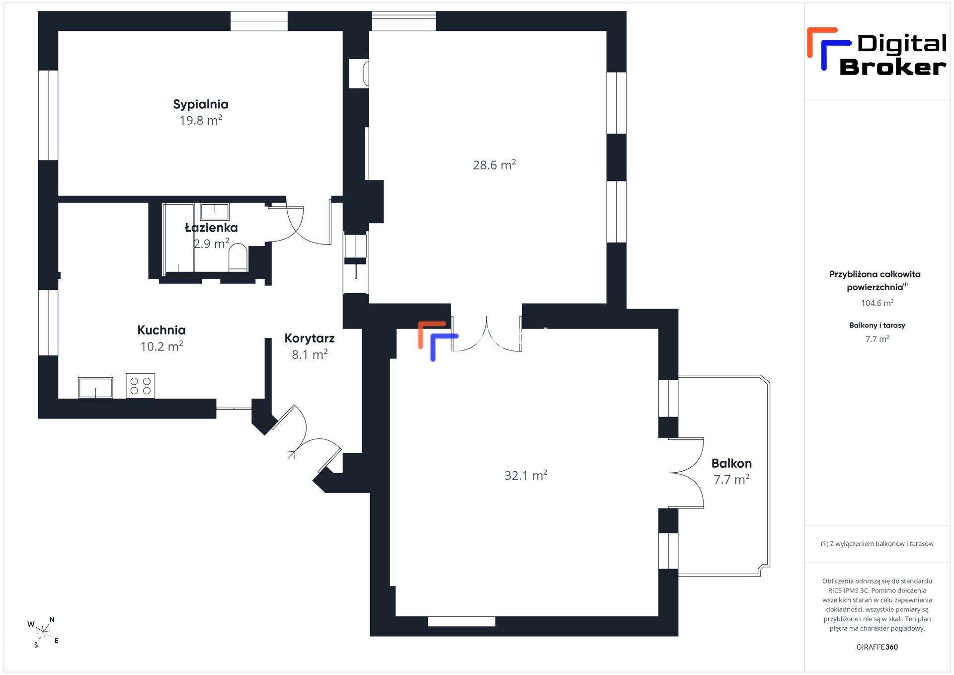 98,73 m² | 3 pokoje | przedwojenny dom | ogród | balkon 7,7 m² | Wawer - zdjęcie 17