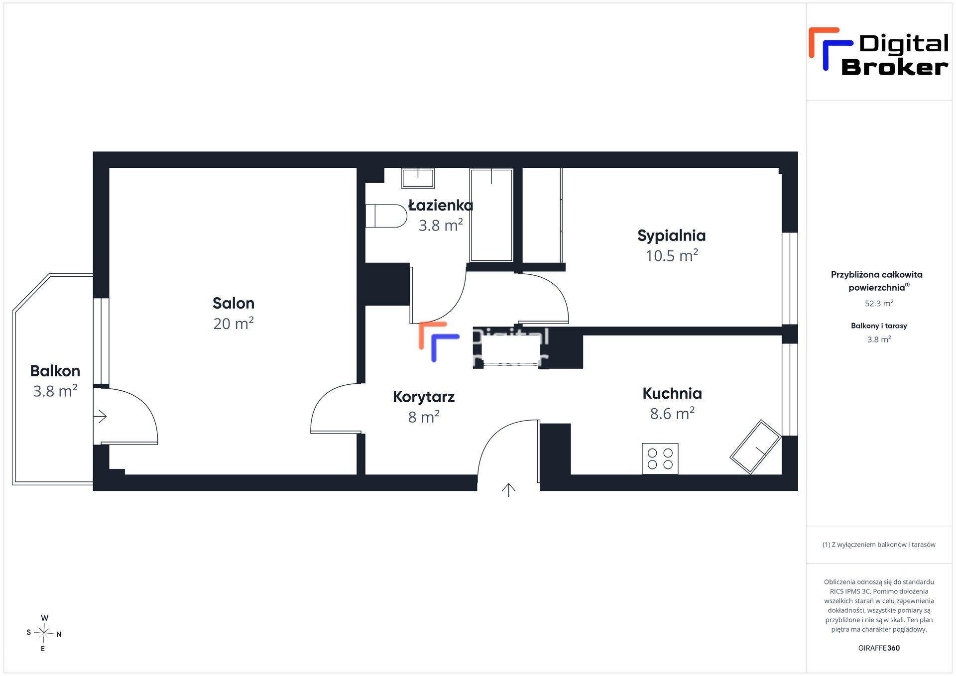 2-pokojowe mieszkanie 52,3 m² | Skoroszewska 1 | Ursus | KW | Balkon - zdjęcie 15