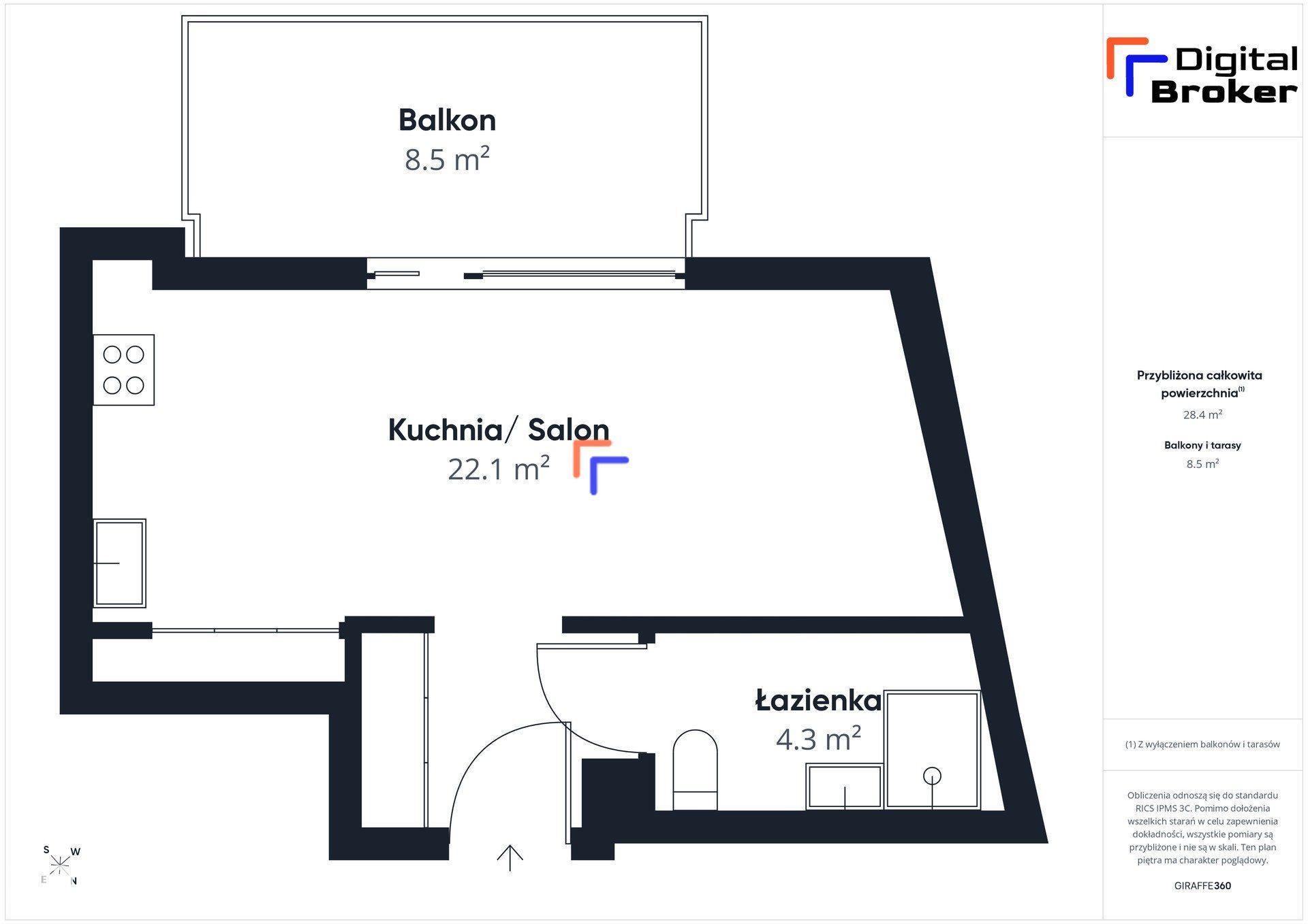 Nowoczesna kawalerka 28,7 m² | Wyposażona | Balkon 8 m² | KW | Ursus - zdjęcie 13
