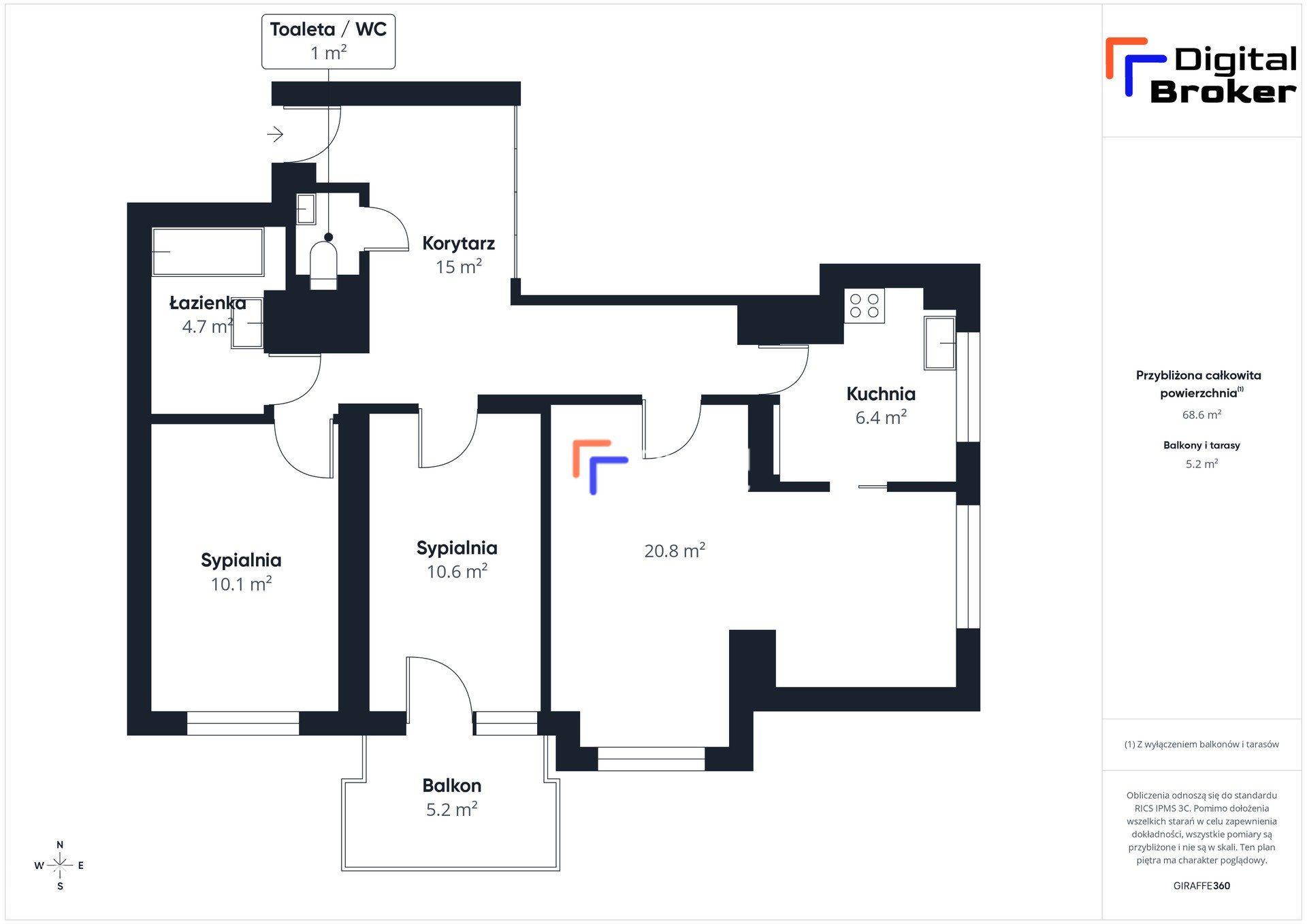 Przestronne 3 pok, 73 m², Miejsce postojowe, Wola ul. Grabowska. - zdjęcie 18
