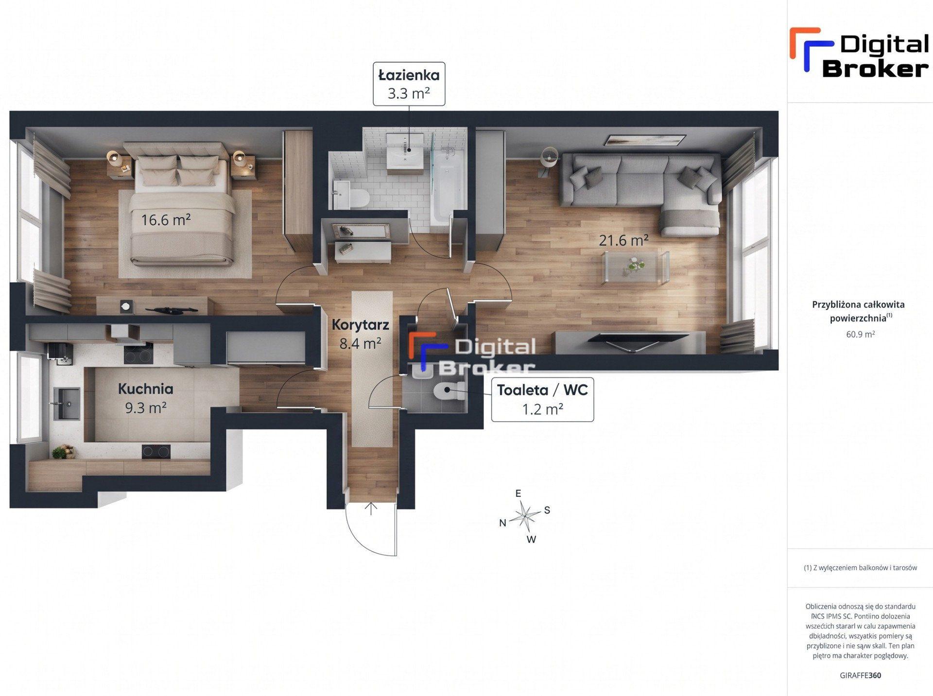 Mieszkanie 3-pokojowe, 60 m², Stara Ochota, Radomska 10/12. - zdjęcie 11