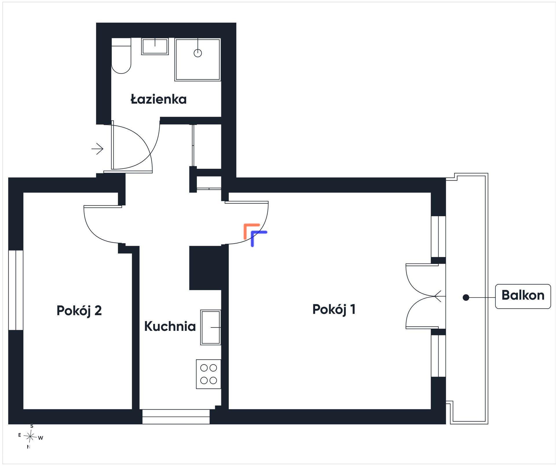 Obok Parku / 2 Pokoje / 36,8 m2 / Balkon / Do wprowadzenia - zdjęcie 19