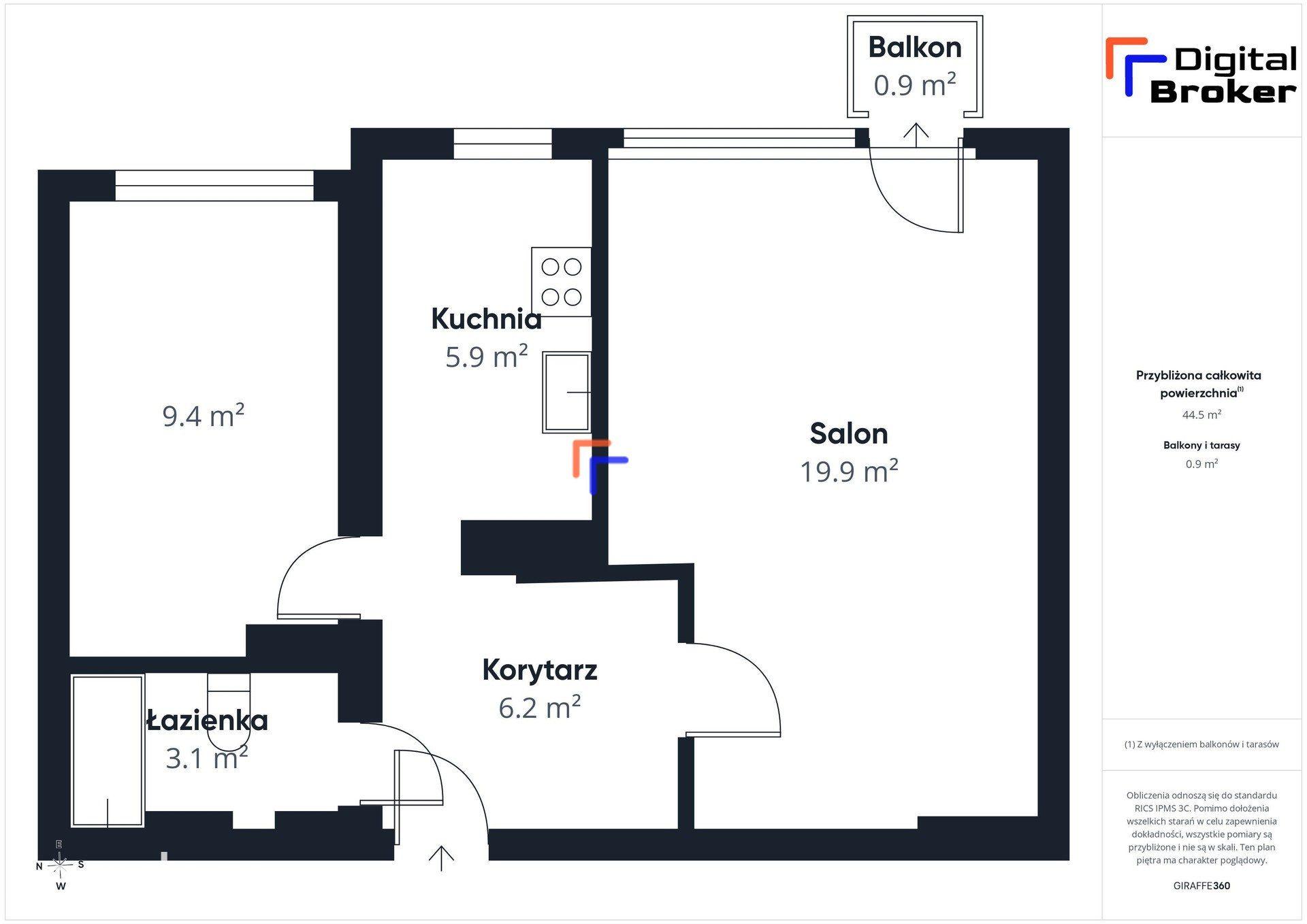 2 pok| 46,40 m² | Balkon | Winda | Osobna kuchnia| Bródno - zdjęcie 24
