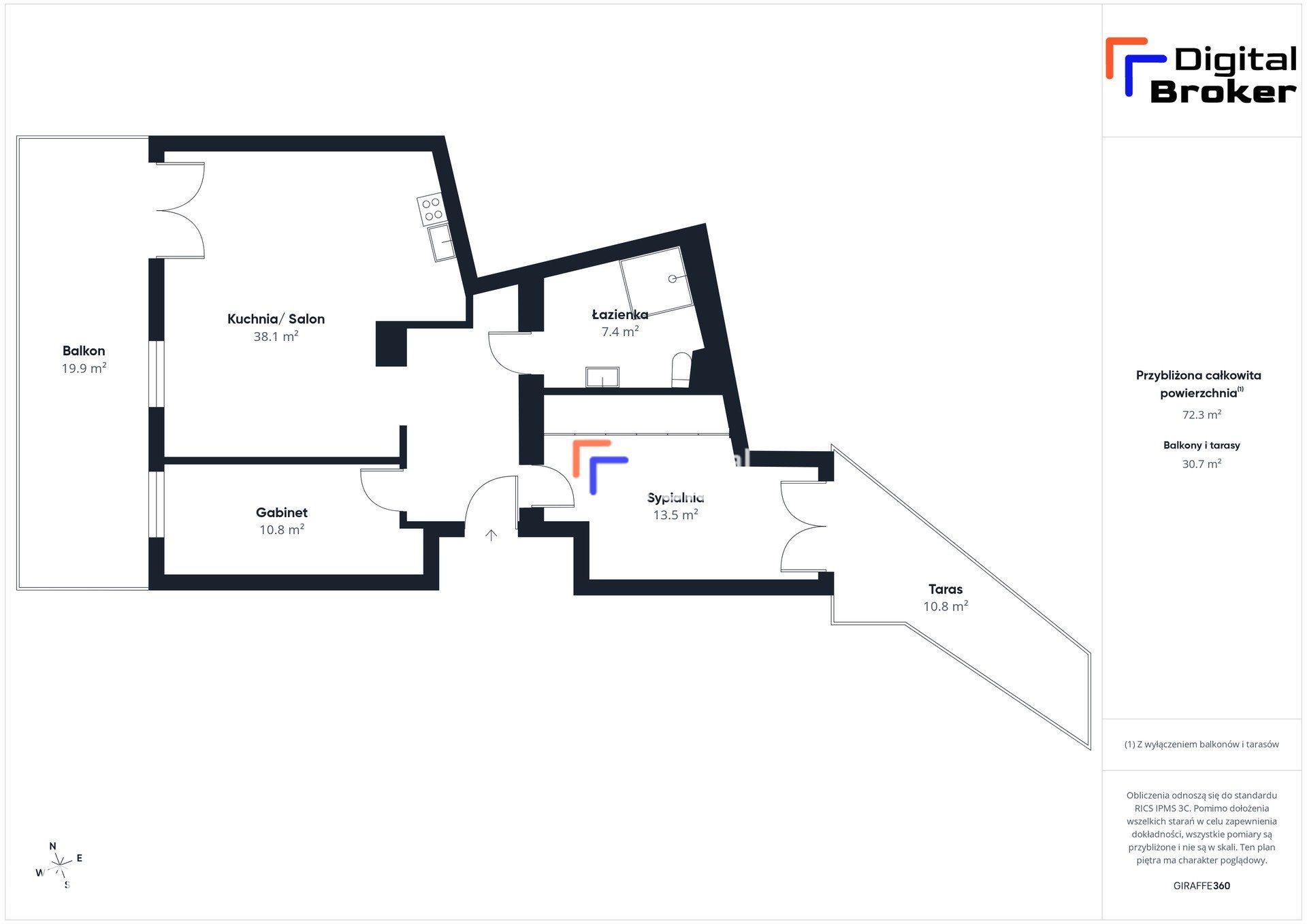 69 m²- 3 pok | 2 tarasy - 31 m² | Gotowe do zamieszkania - zdjęcie 17