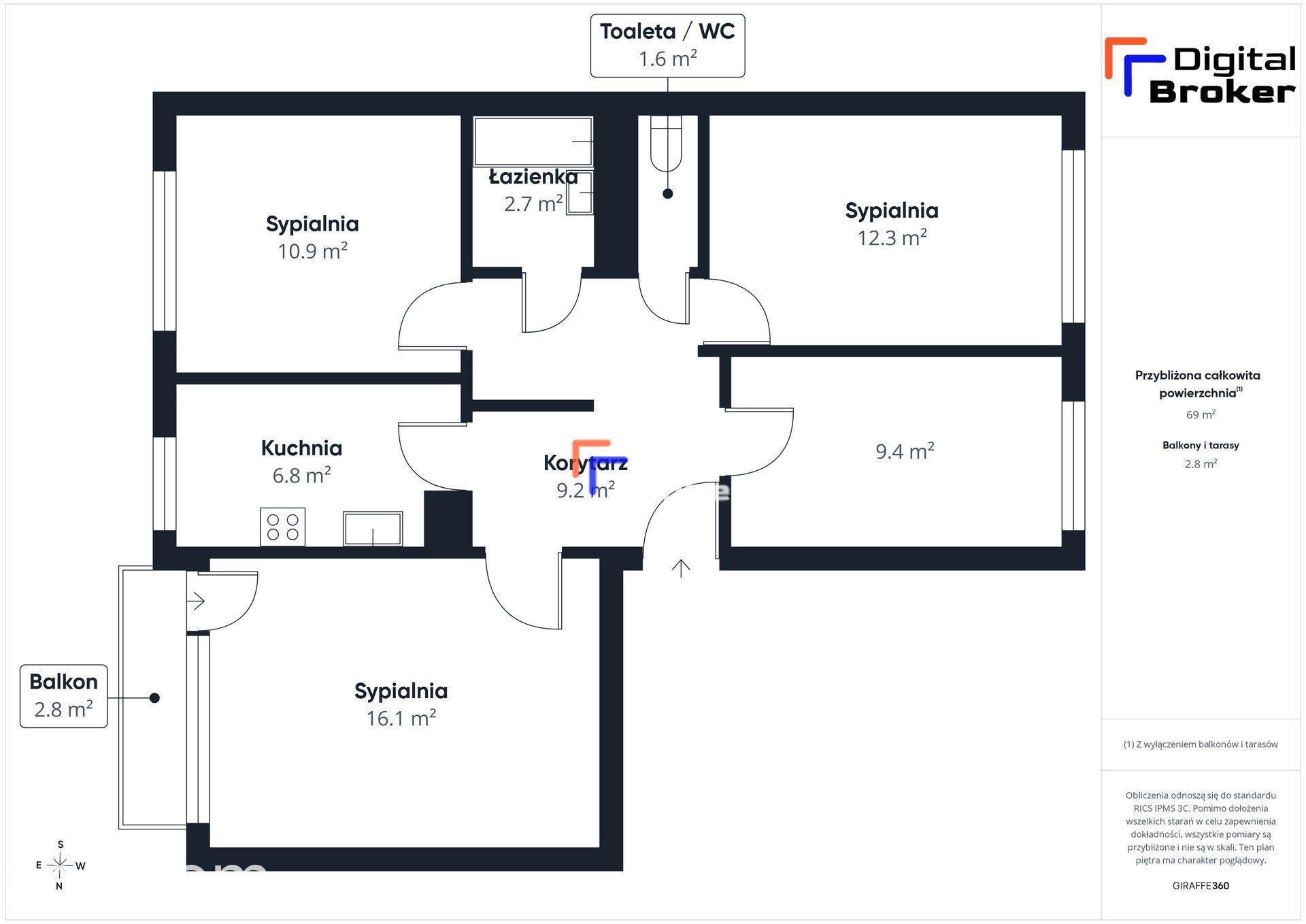 *Balkon*Dla Rodziny/Na wynajem*Super rozkład - zdjęcie 9
