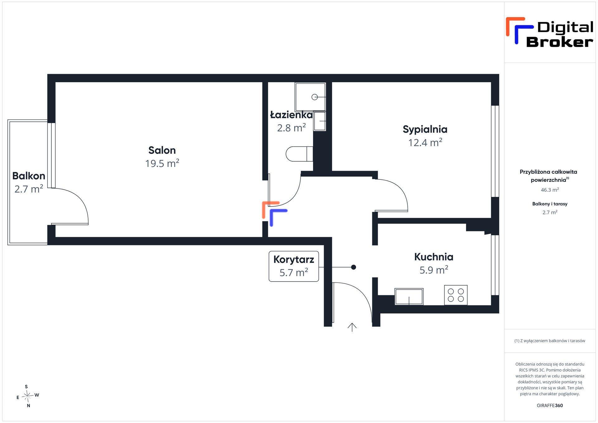2 pokoje | 48 m² | Widok na park i pałac | 4 min do PKP | I piętro - zdjęcie 13