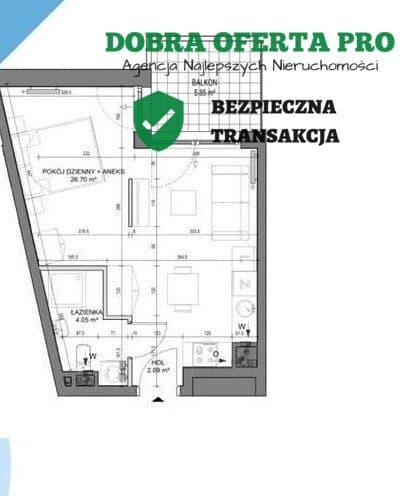Apartament typu studio z widokiem na Motławę - zdjęcie 7