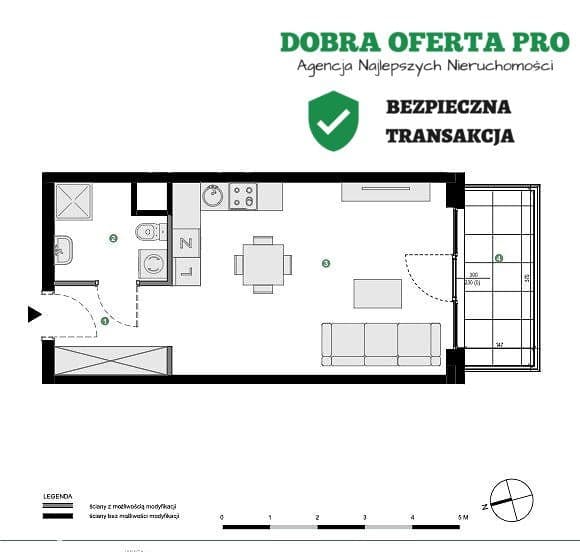 Kawalerka | Oxygen Park | Balkon | Gdańsk - zdjęcie 5