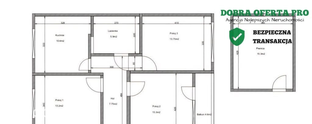 3 pokoje z widokiem na Wisłę | 71 m² - zdjęcie 10