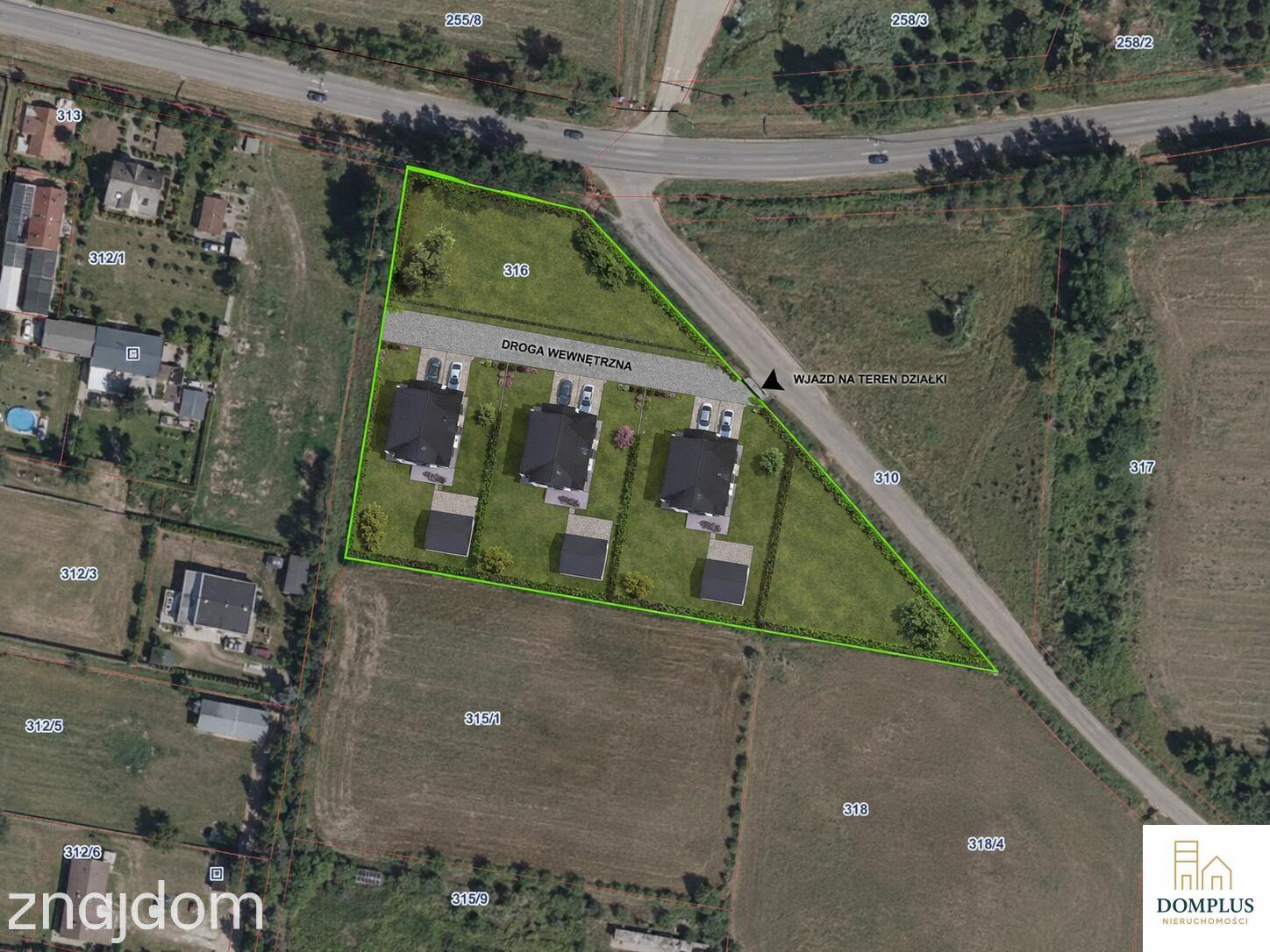 Popowo działka 3700 m² WZ 2 budynki 24 mieszkania - zdjęcie 2