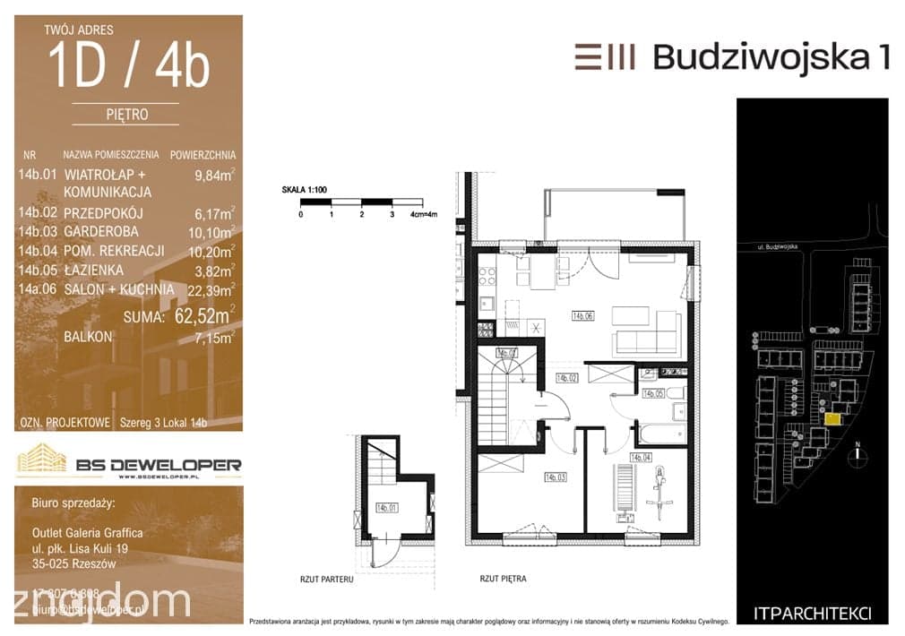 3-pokojowe mieszkanie z dużym balkonem – 62,52 m² - zdjęcie 10