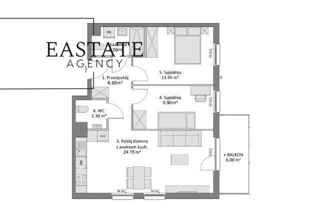 Funkcjonalne 3 pokoje | 59 m² | Pastelowa, Gdańsk - zdjęcie 10