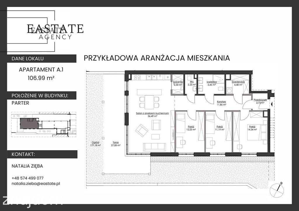 Prestiżowy apartament 107m2 z ogrodem / Orłowo - zdjęcie 6