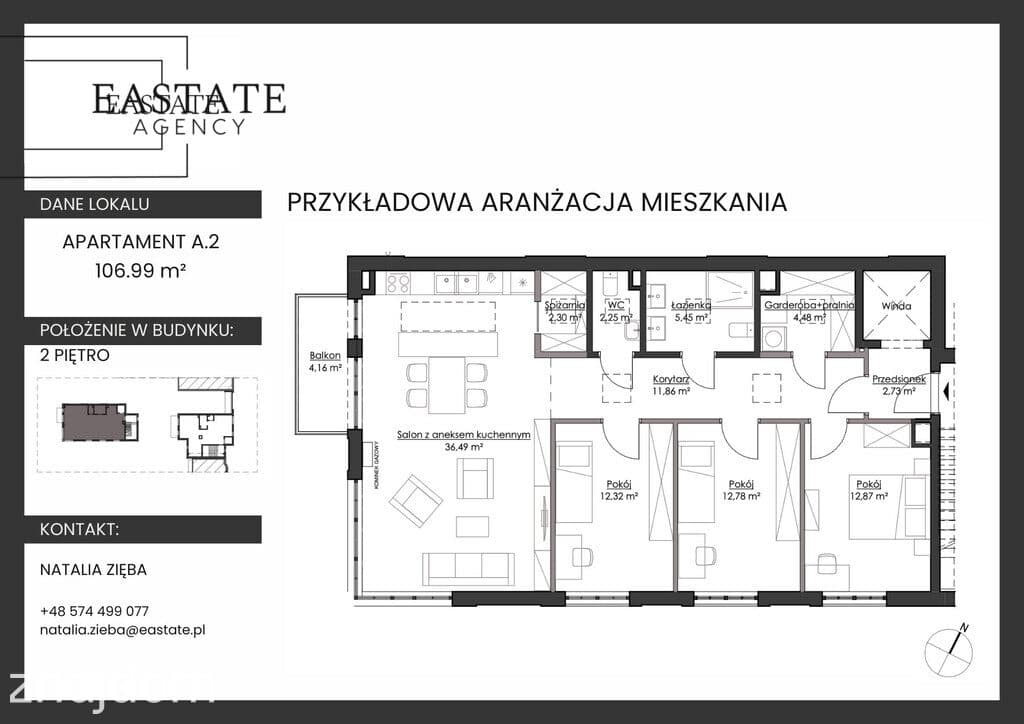 Apartament 107m2 z tarasem na dachu / Orłowo - zdjęcie 5