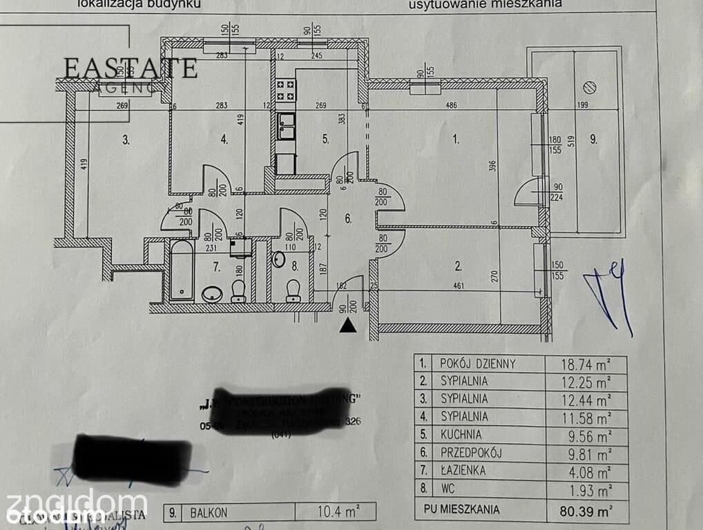 4-pokojowe mieszkanie 80 m² z balkonem i miejscem parkingowym - zdjęcie 18