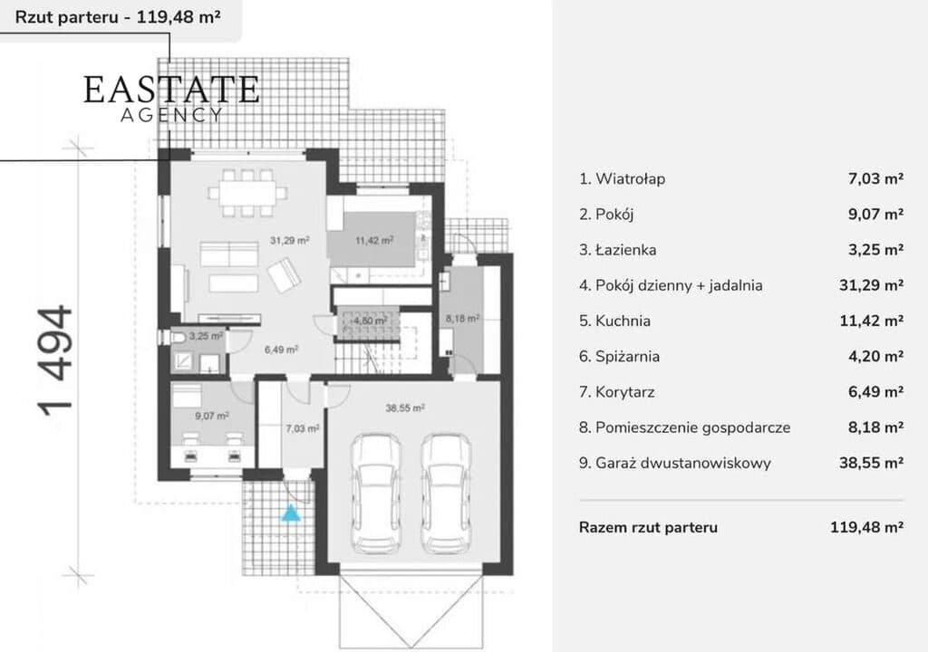 Dom 169 m² z ogrodem i garażem | Klaudyn - zdjęcie 5