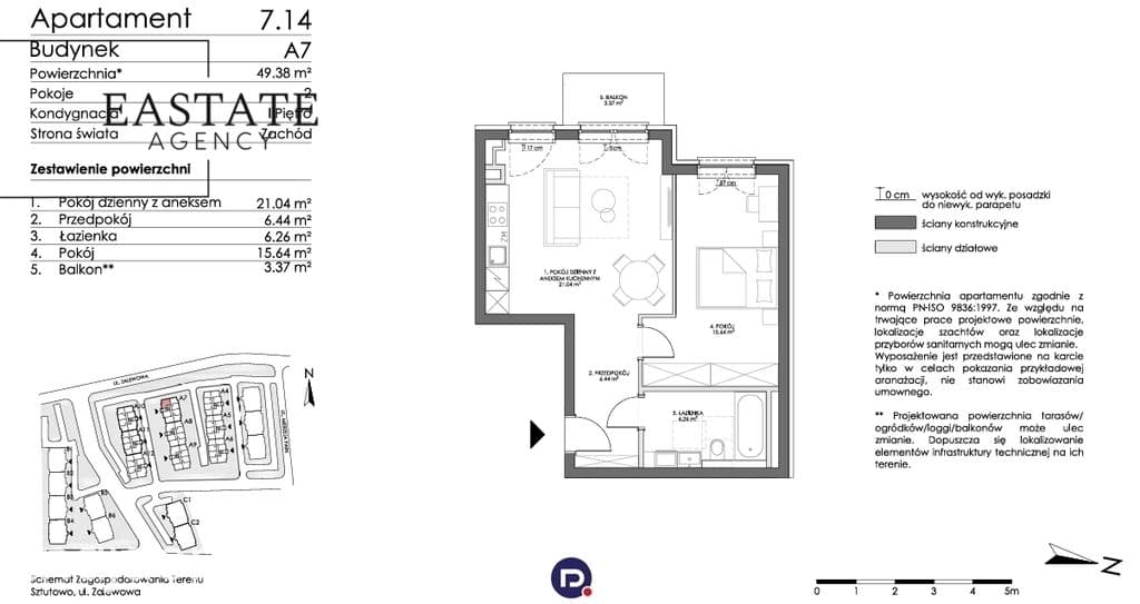 Nowe mieszkanie 49,38 m² w inwestycji Trimare – I piętro - zdjęcie 12