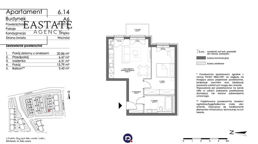 WYKOŃCZONE mieszkanie 49,43m² w inwestycji Trimare – I piętro - zdjęcie 12