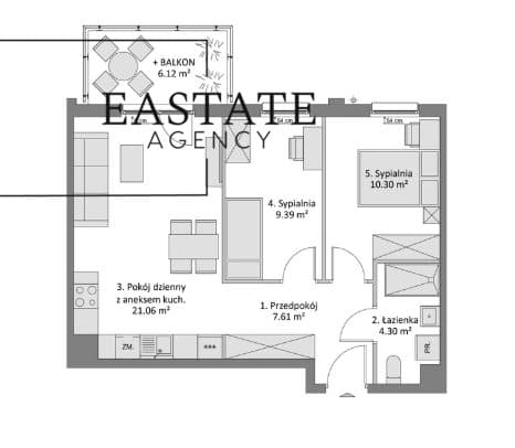 Funkcjonalne 3 pokoje | 52,66 m² | Pastelowa, Gdańsk - zdjęcie 13