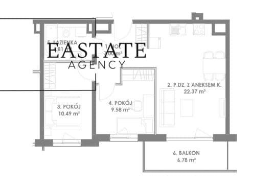 3-pokojowe mieszkanie z balkonem | Rumia, ul. Kosynierów | 54,25 m² - zdjęcie 9