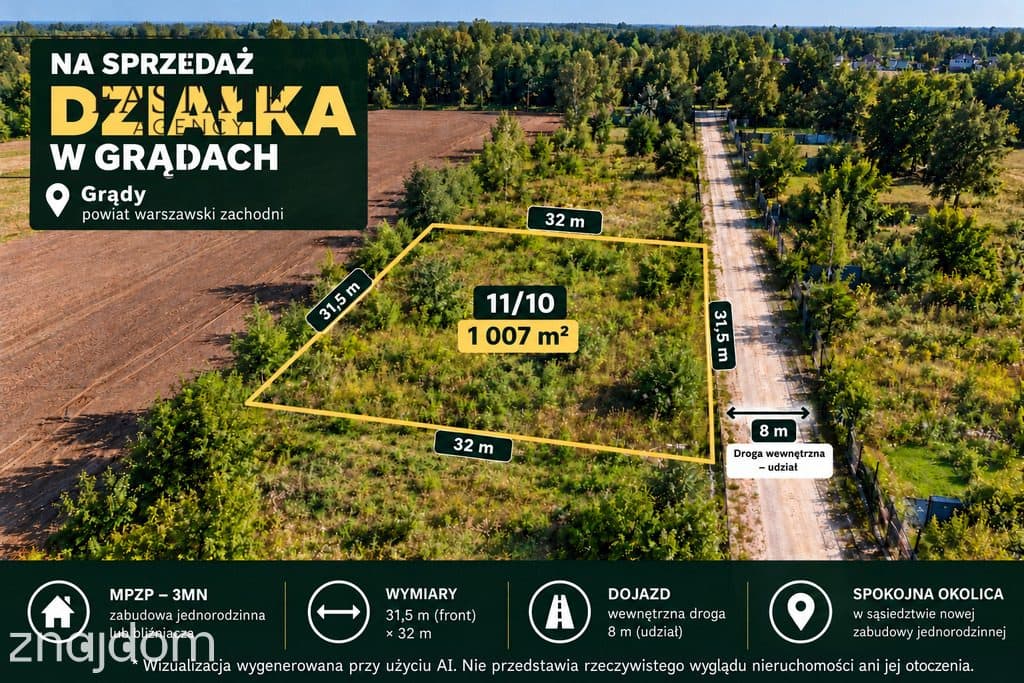 Zabudowa jednorodzinna lub bliźniacza | Blisko Puszczy Kampinoskiej