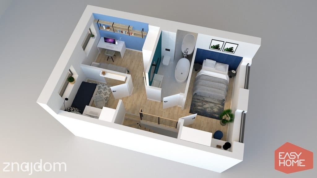 Dom z sypialnią na parterze + 3 na piętrze, 73 m2. - zdjęcie 16