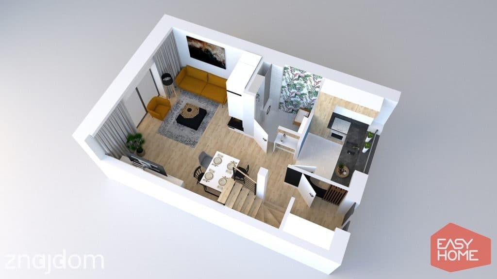 Dom z sypialnią na parterze + 3 na piętrze, 73 m2. - zdjęcie 18