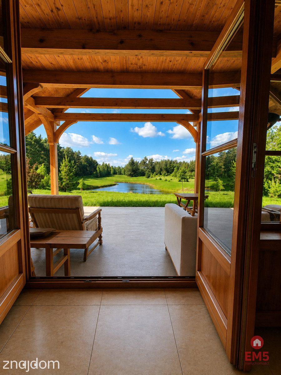 Drewniany dom premium nad stawem | 1 ha | Sauna | - zdjęcie 3