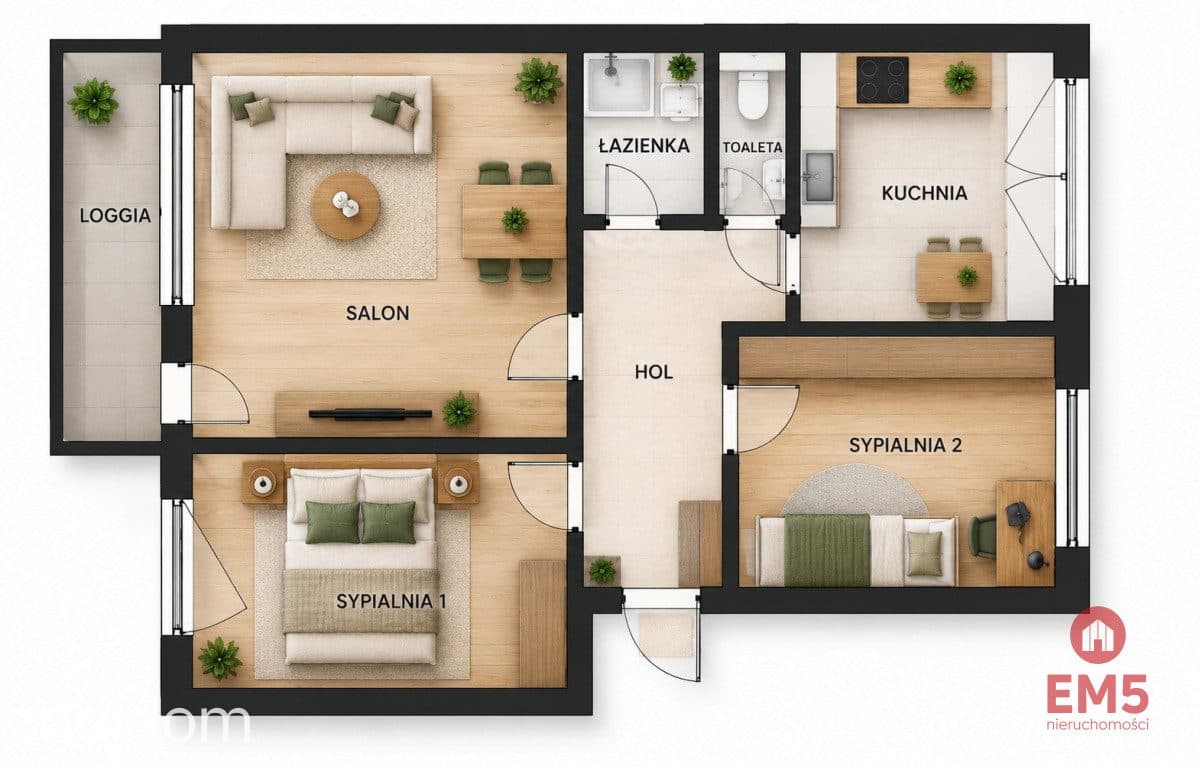 3 pokoje, 58,6 m² | Dwustronne mieszkanie - zdjęcie 11