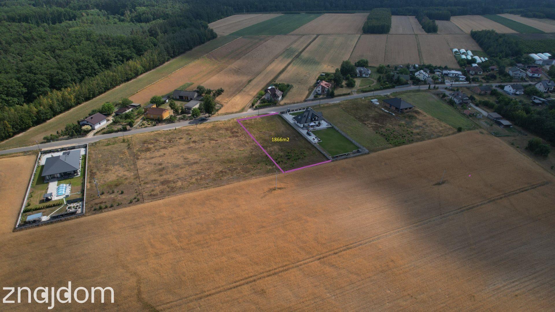 Działka budowlana Męcka Wola 1866m2 - zdjęcie 3