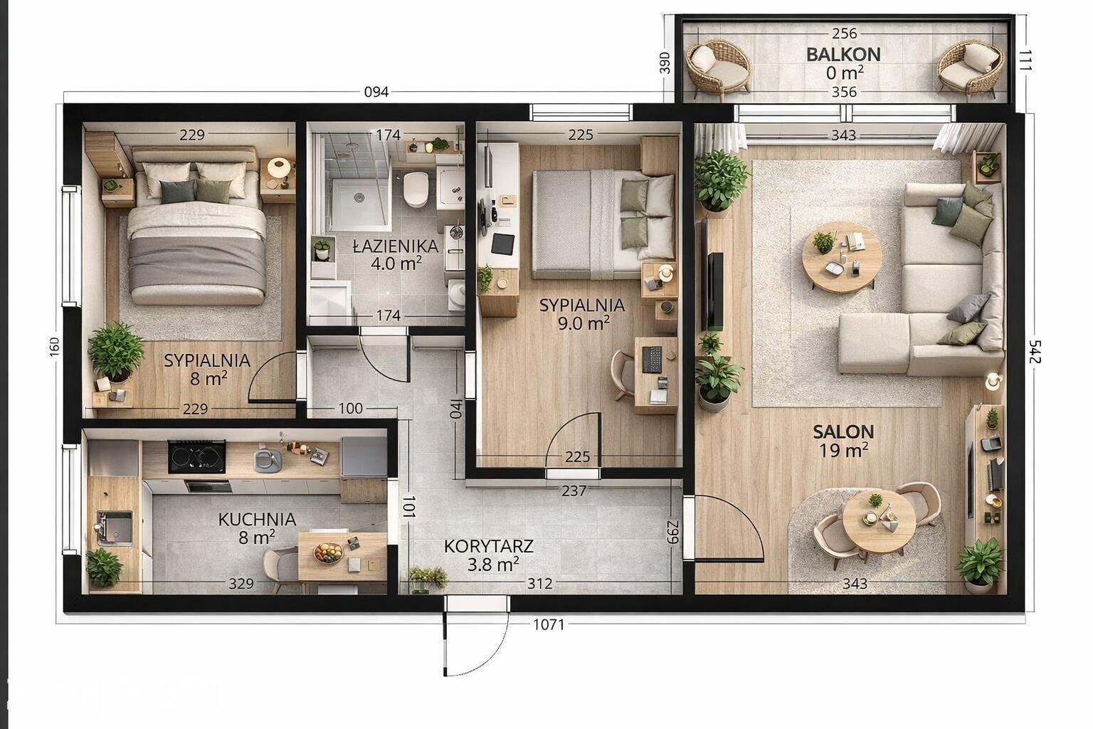 Bez dodatkowych nakładów ! 3 pok / 56 m 2 - zdjęcie 8
