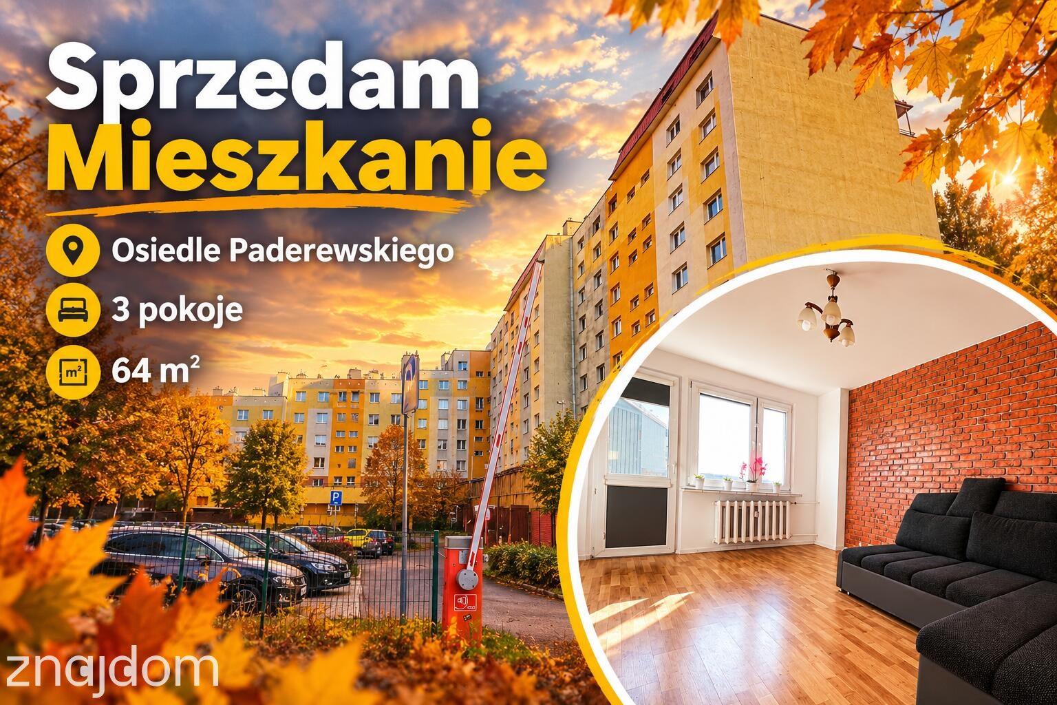 Duży potencjał - 3 pok. Os. Paderwskiego
