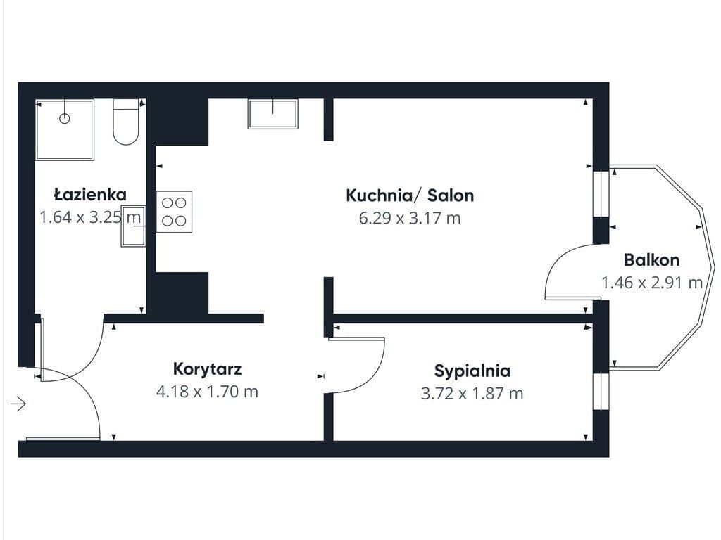 40 m² | 2 pokoje | cicha okolica - Góraka Narodowa