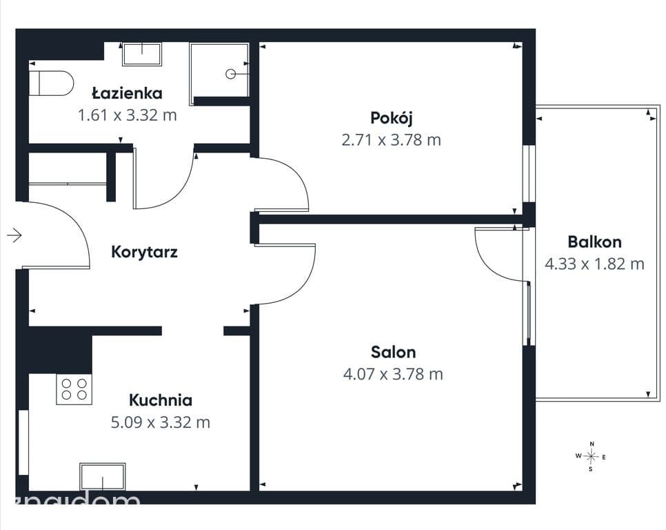 Przestronne 2-pok. mieszkanie z oddzielną kuchnią! - zdjęcie 19