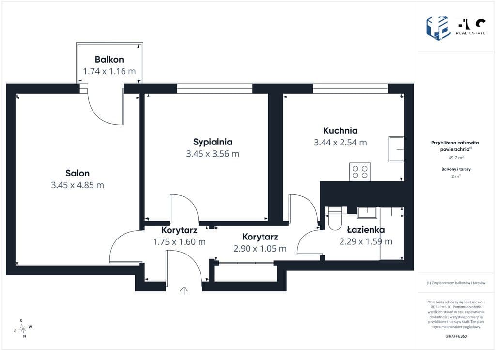 2 pok I Os kolorowe I balkon I 2 piętro - zdjęcie 15