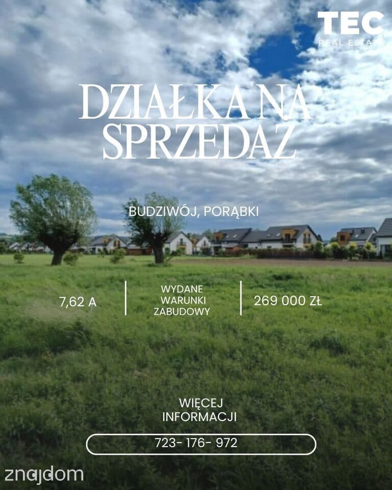 Działka budowlana z Warunkami Zabudowy | Budziwój