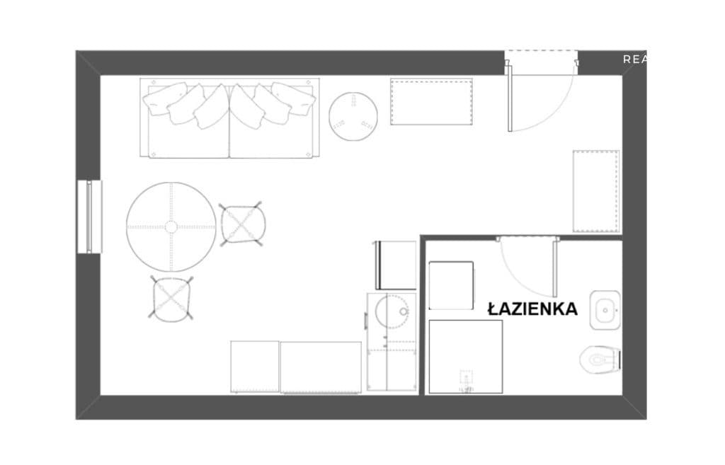 Nowoczesna kawalerka z wyposażeniem - zdjęcie 10
